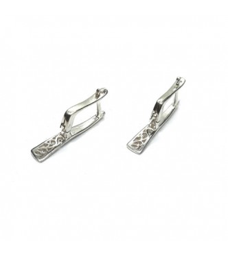 E000883 Genuine Sterling Silver Stylish Earrings Solid Hallmarked 925 Handmade